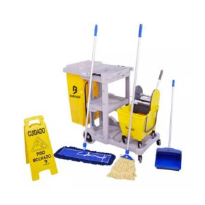 Carrinho de Limpeza Kit 3 Bralimpia