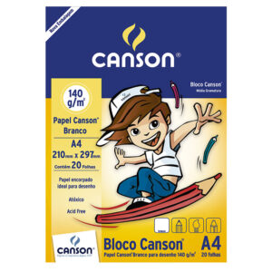 Bloco de Desenho A4 140grs - 20 Folhas | Canson