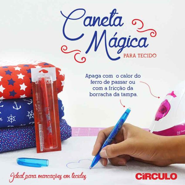 Caneta Mágica para Tecidos (Apaga com o Calor) - Círculo - Image 2