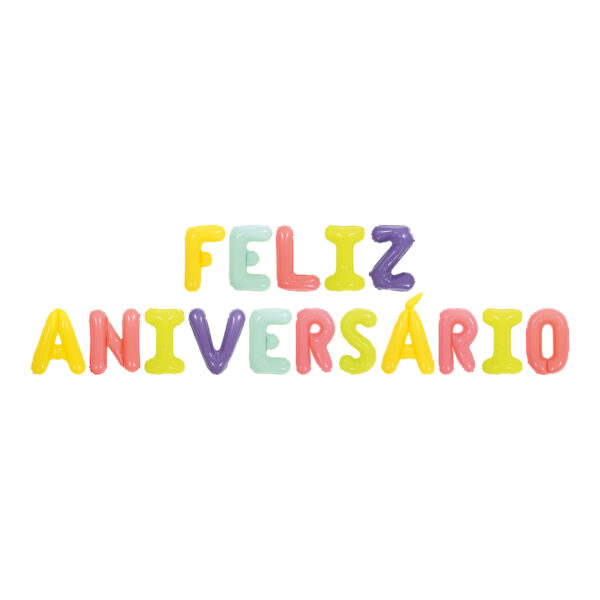 Balão Metalizado Letras Feliz Aniversário 16