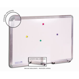 Quadro Branco Magnético Alumínio (Modelo Cafix Pop Steel 60x40cm) - Cortiarte